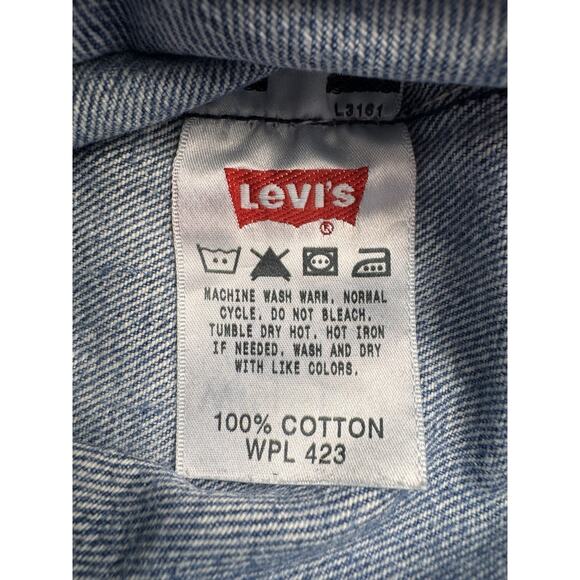 Levis 501 Button Fly Vintage Denim Blue‎ Jeans Men's 34x34 Distressed Y2K - Picture 4 of 6